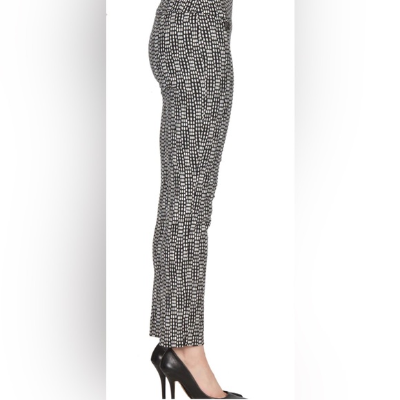 Joseph Ribkoff straight leg pull on pants black with white dots - Picture 3 of 13